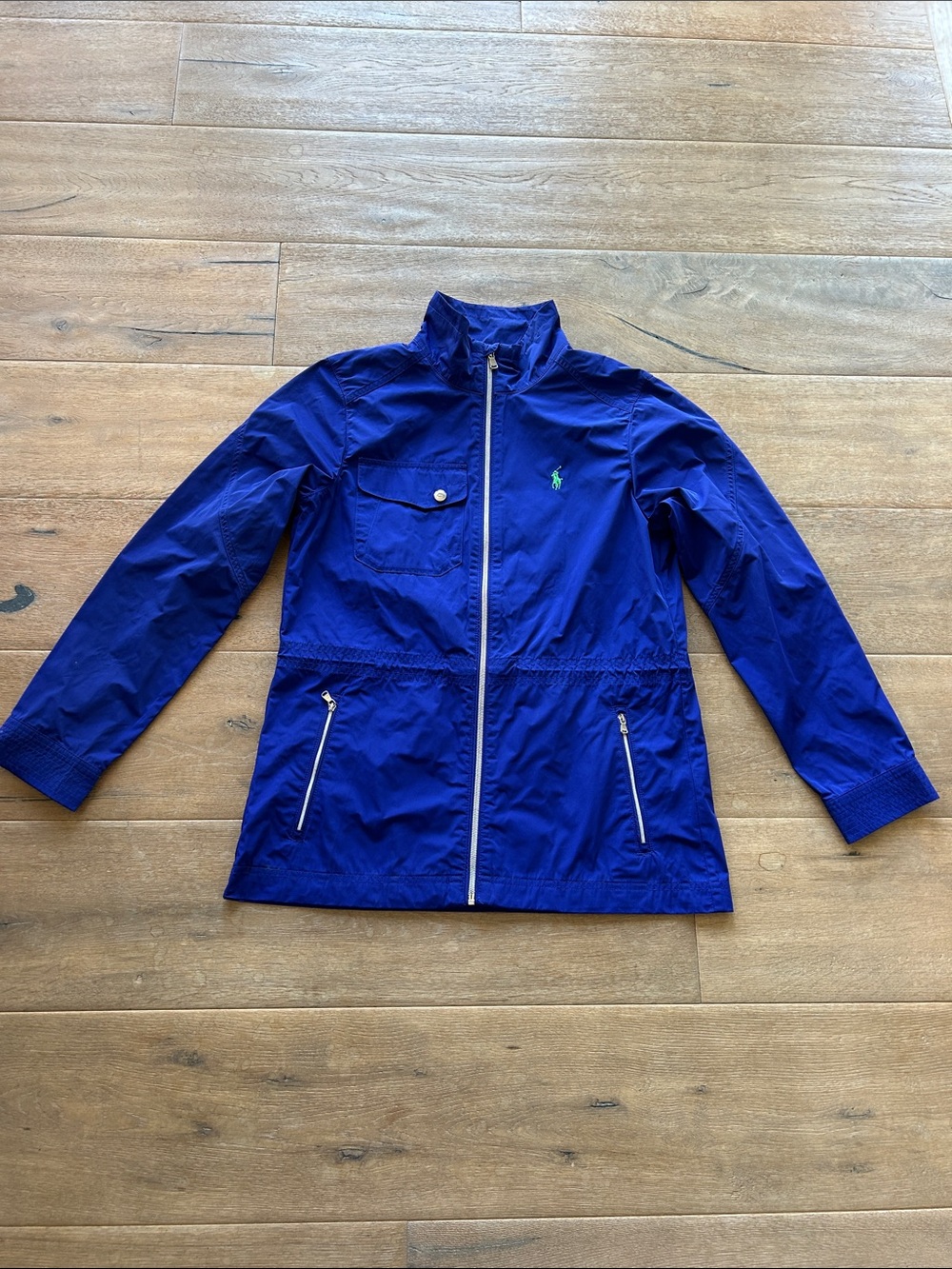 Polo by Ralph Lauren Women's Cobalt Blue Zip-Front Utility Golf Jacket
